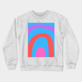 Boho red and purple pastel rainbow pattern Crewneck Sweatshirt